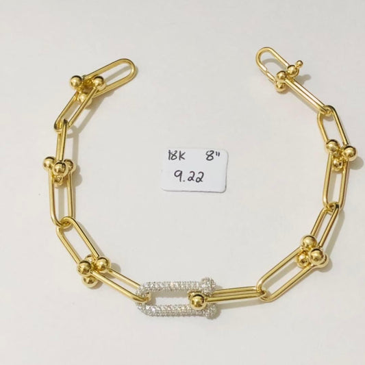 Per Gram 9.22 Bracelet 8" 18k Saudi Gold Pawnable (Promo)