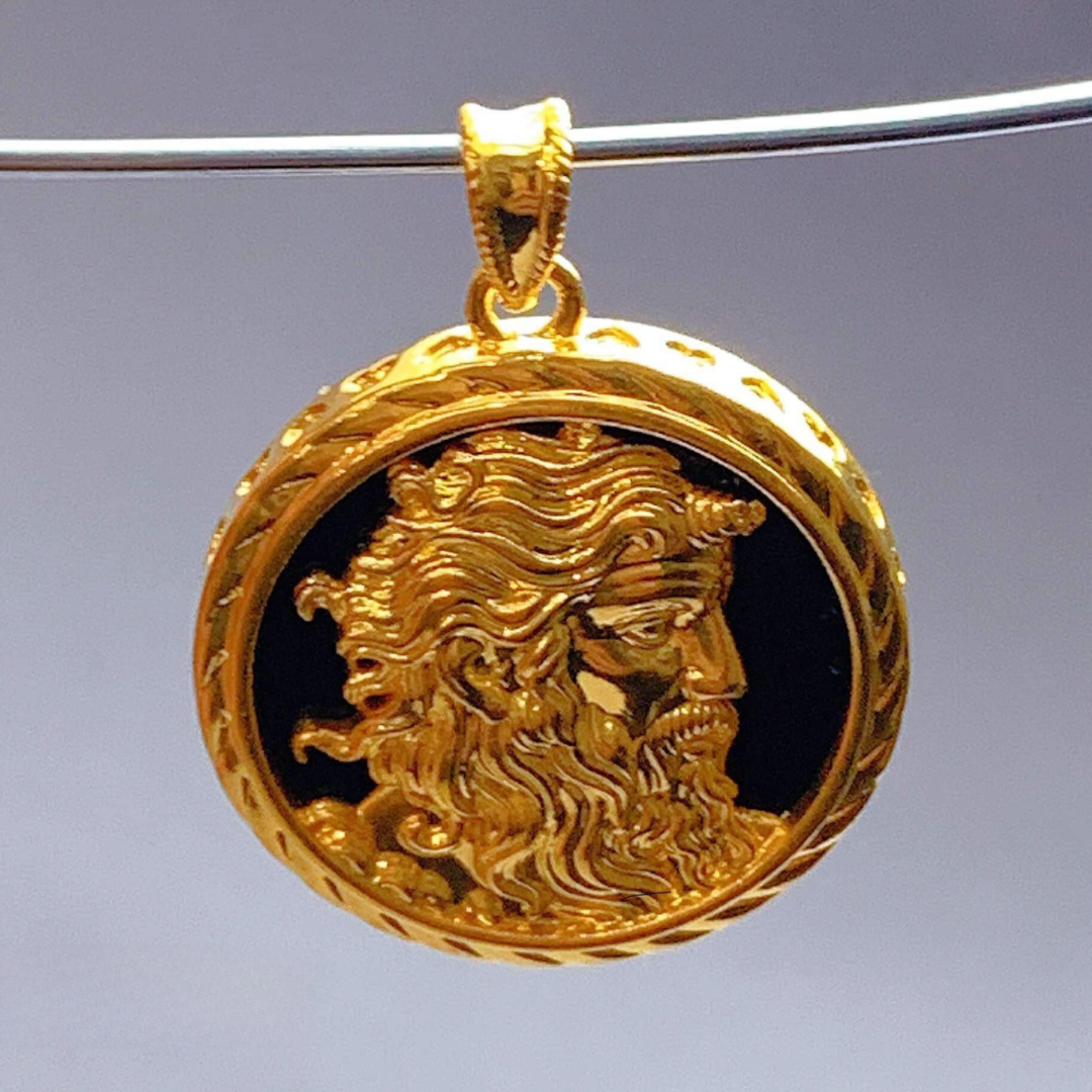 Jesus Onyx Pendant Ampaw 18k Saudi Gold