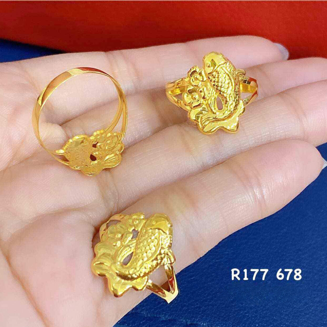 Gold Koi Fish Pendant Solid 18k Saudi Gold