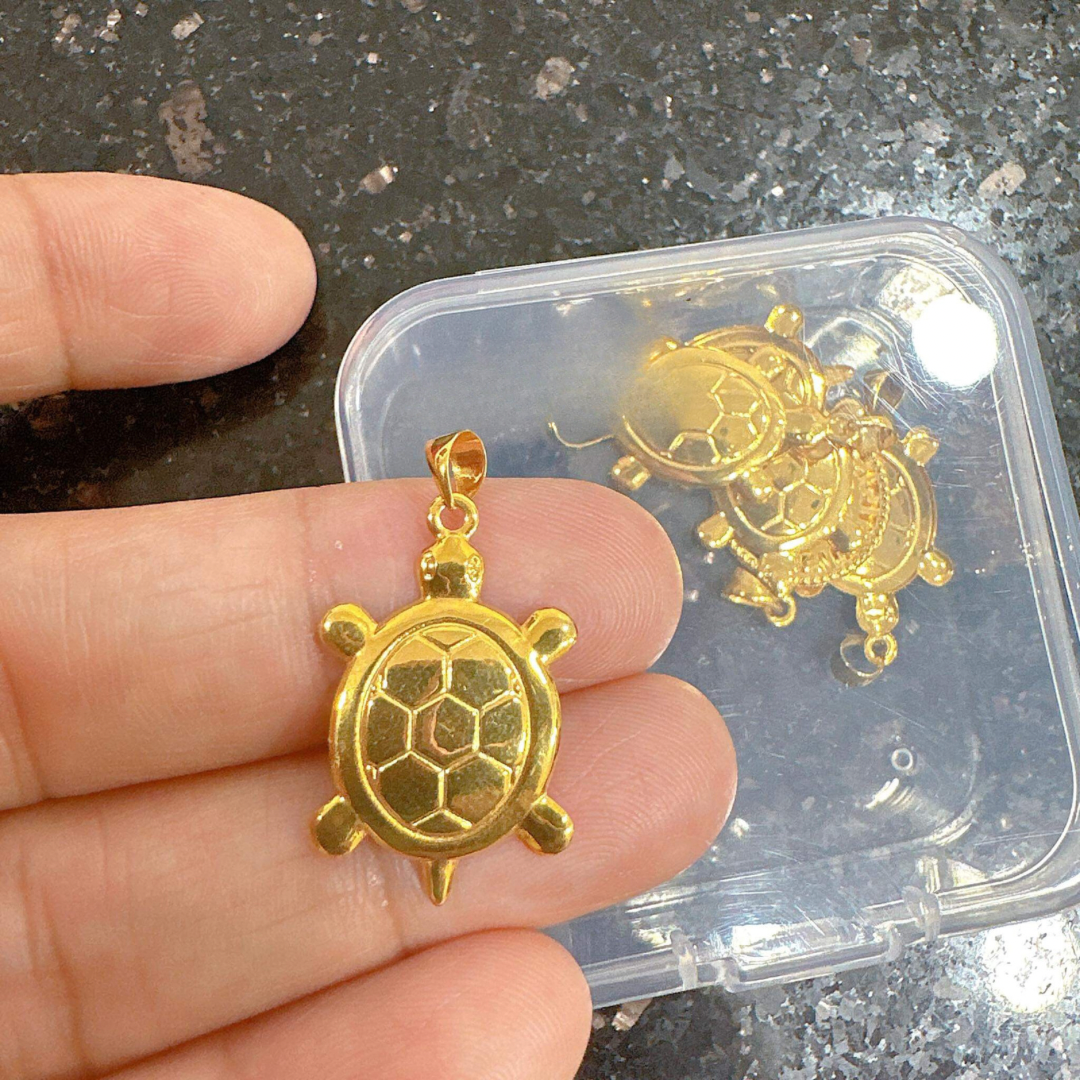 Turtle Pendant Solid 18k Saudi Gold