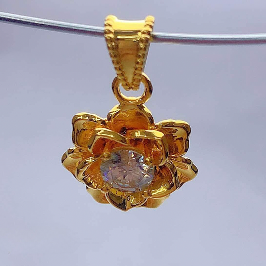 Rose Gold Pendant Ampaw 18k Saudi Gold