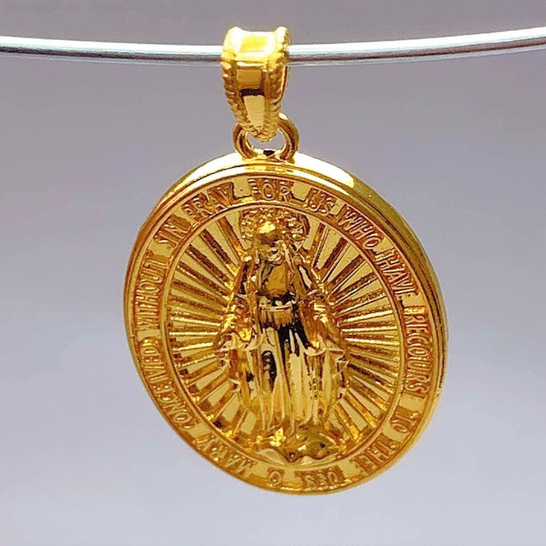 Sinag Mary Pendant Ampaw 18k Saudi Gold