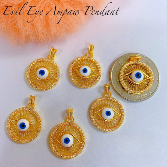 # 1 Evil Eye Ampaw Pendant 18k Saudi Gold