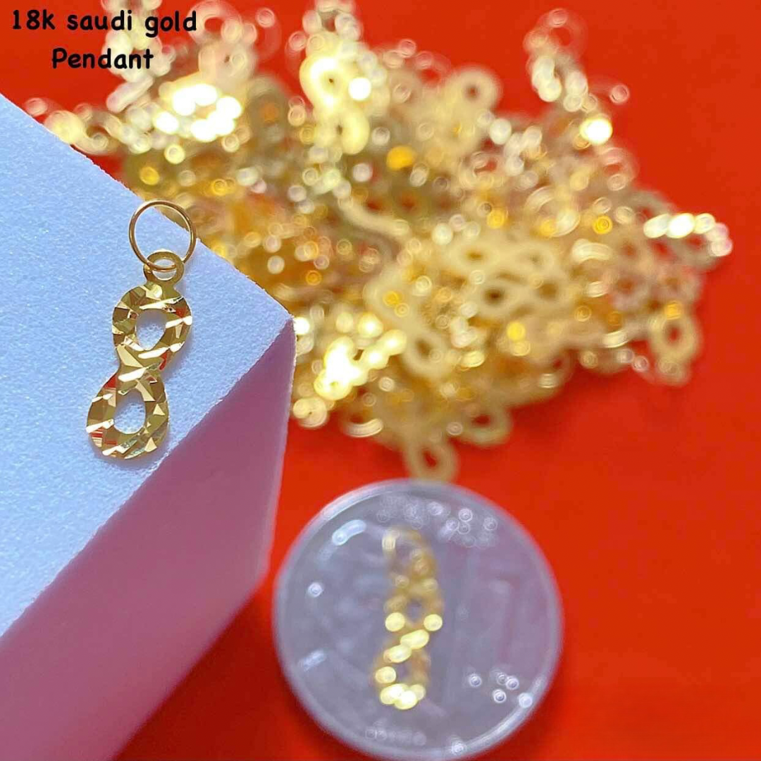 Diacut Infinity Pendant 18k Saudi Gold