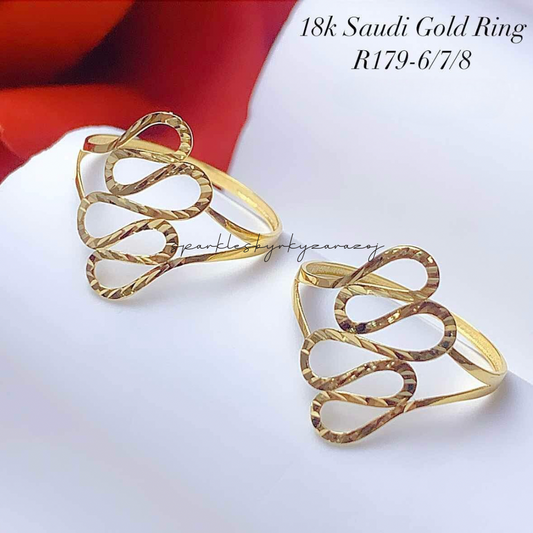 Sigzag Ring 18k Saudi Gold