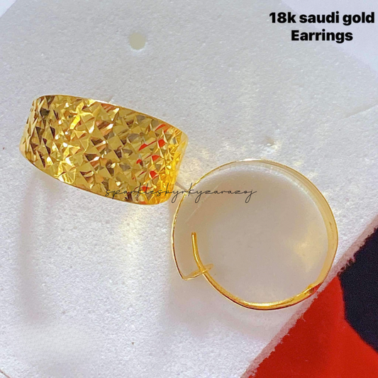 #3 Diacut Earrings 18k Saudi Gold