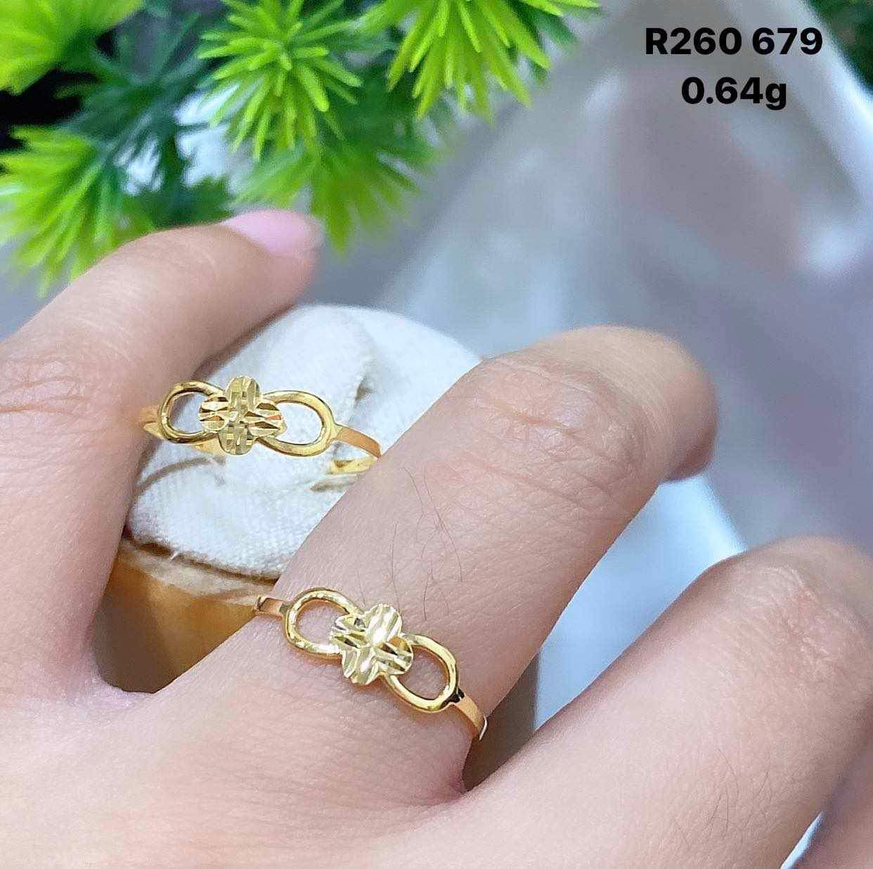 Infinity Flower Ring Solid 18k Saudi Gold