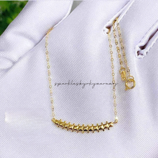 Cartier Style Necklace Solid 18k Saudi Gold