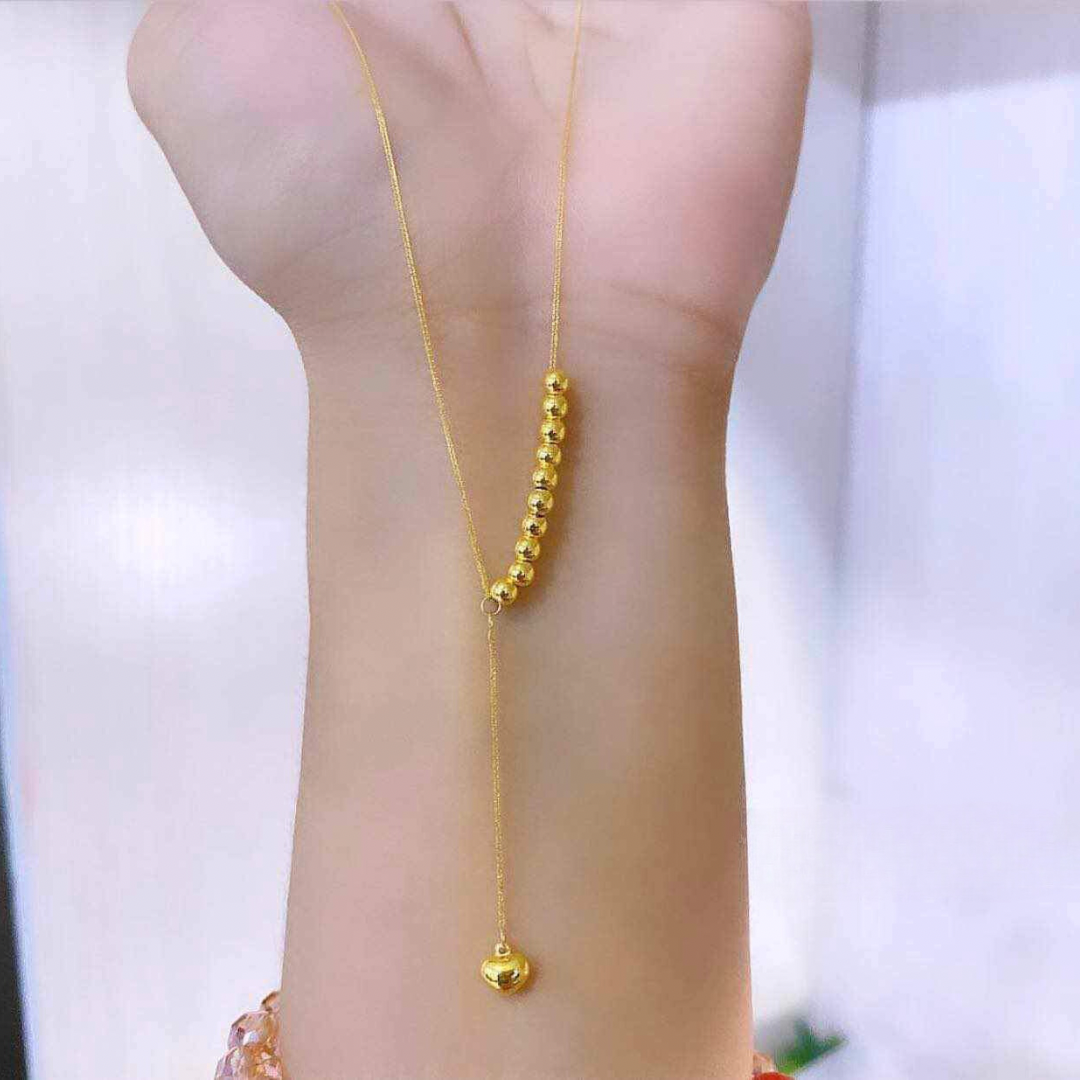 Bubble Necklace Solid 18k Saudi Gold