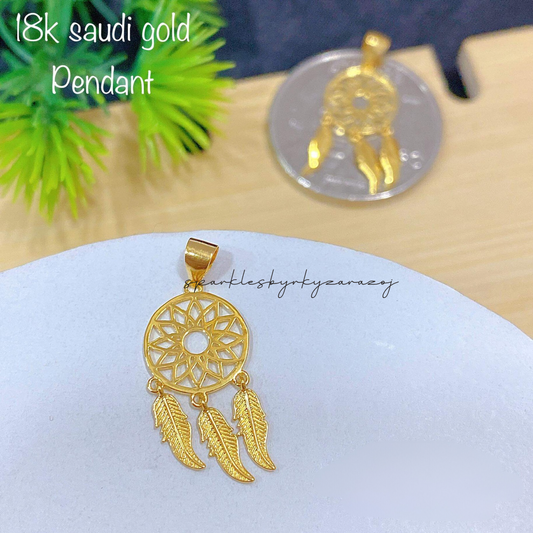 Dream Catcher Pendant Only 18k Saudi Gold