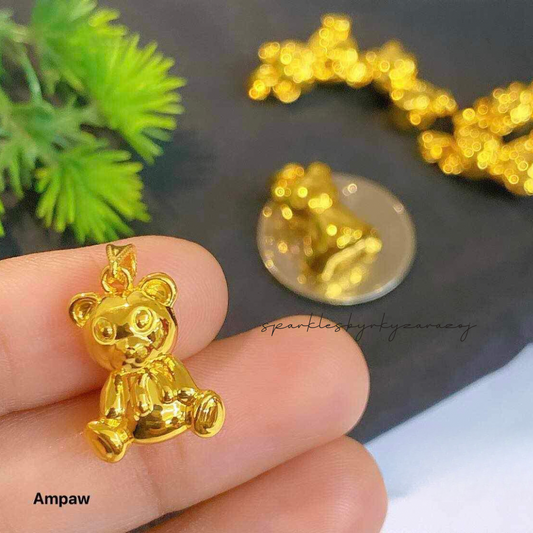 Bear pendant ampaw 18k saudi gold