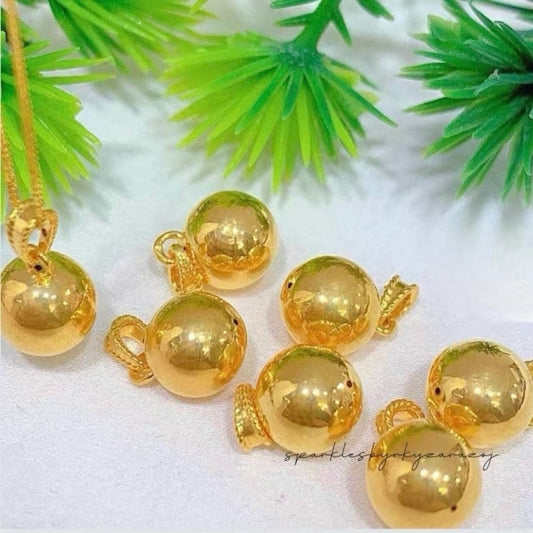 Ball Style Ampaw Pendant 18k Saudi Gold