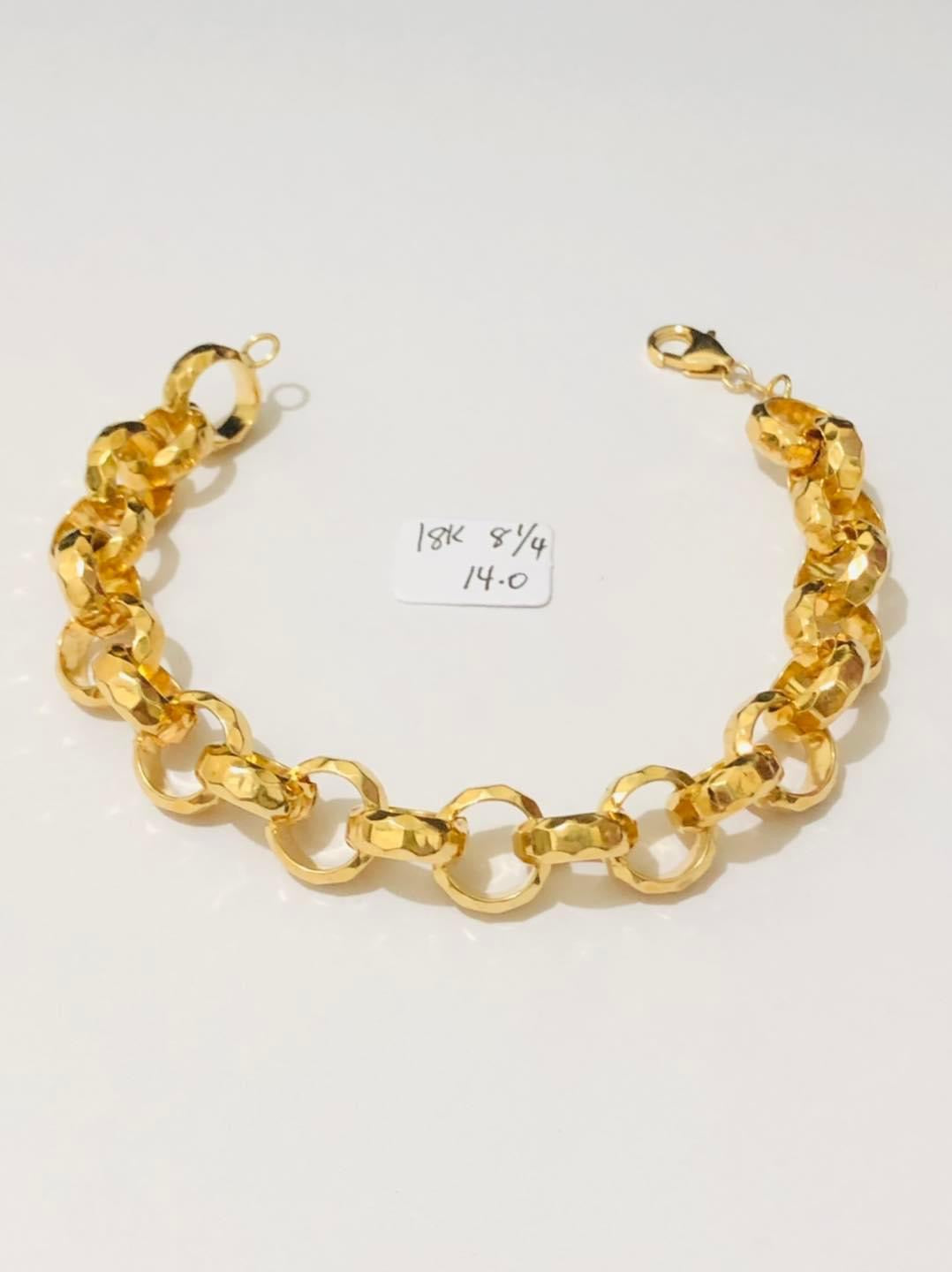 Per Gram 14.0 Bracelet 8 1/4" 18k Saudi Gold Pawnable (Promo)