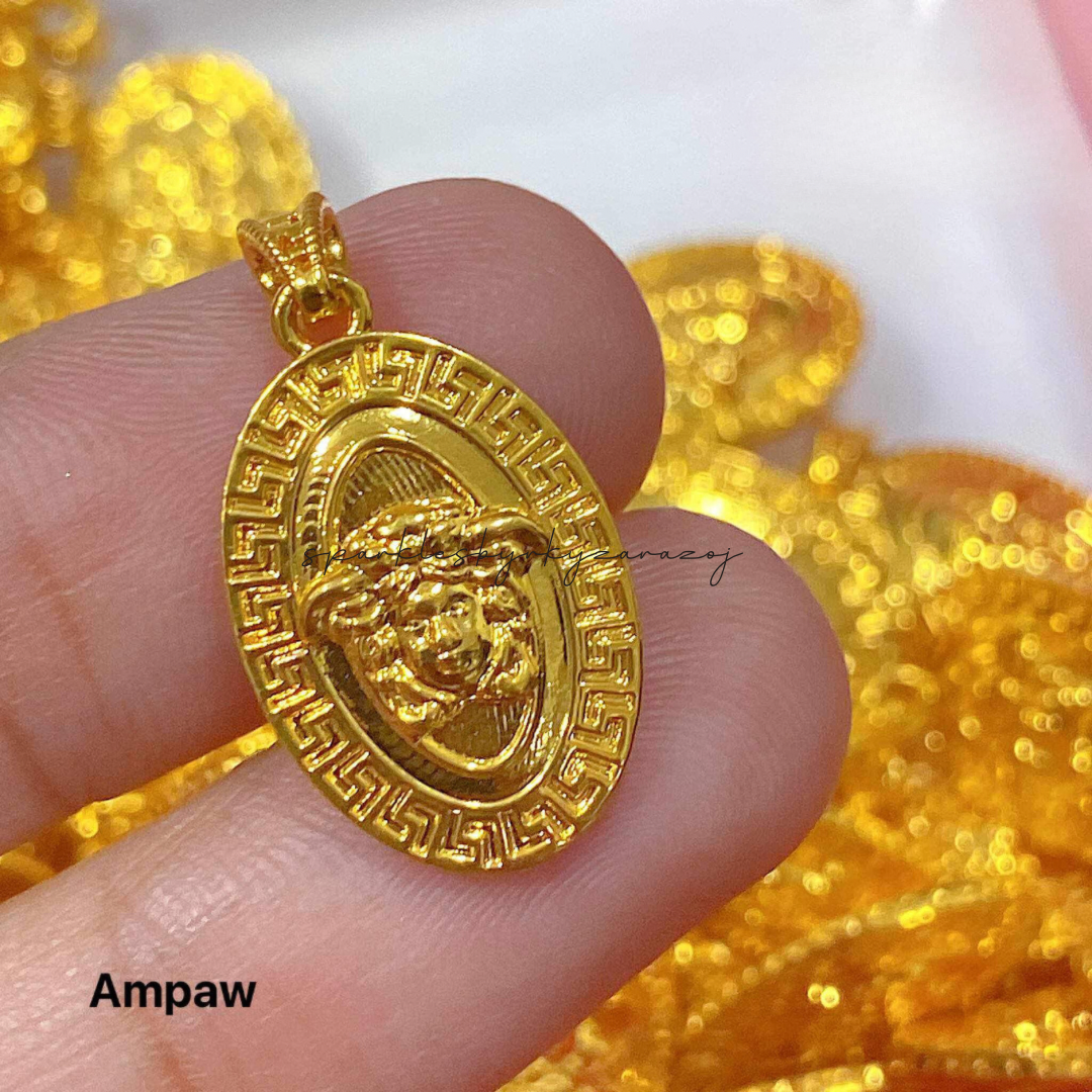 Medusa Pendant Ampaw 18k Saudi Gold