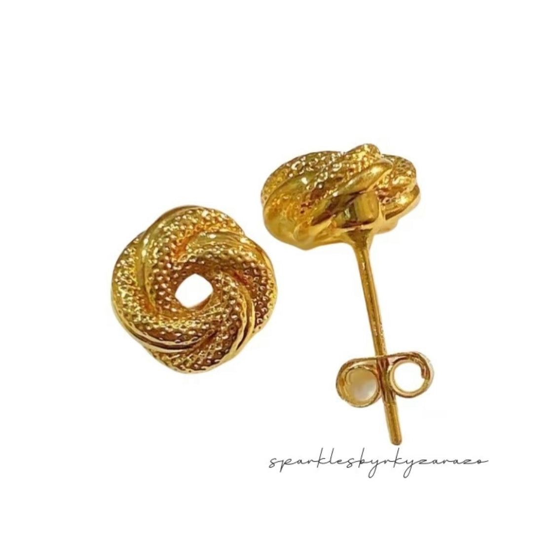 Ensaimada Earrings 18k Saudi Gold