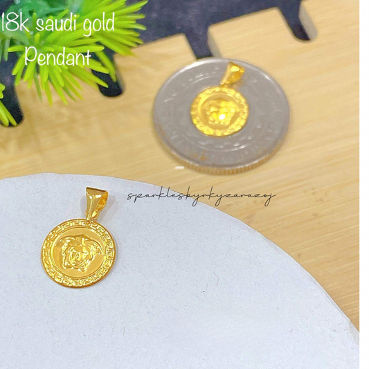 Golden Mesuda Pendant Only 18k Saudi Gold