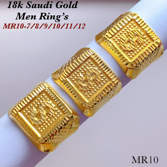 Dollar Sign Men Rings 18k Saudi Gold