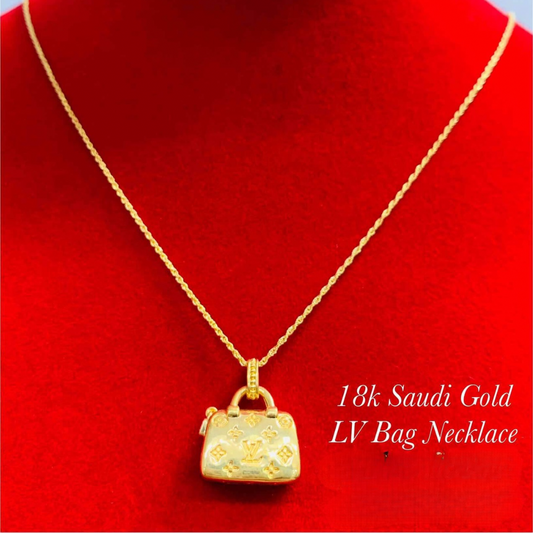 LV BAG Pendant Only Ampaw 18k Saudi Gold