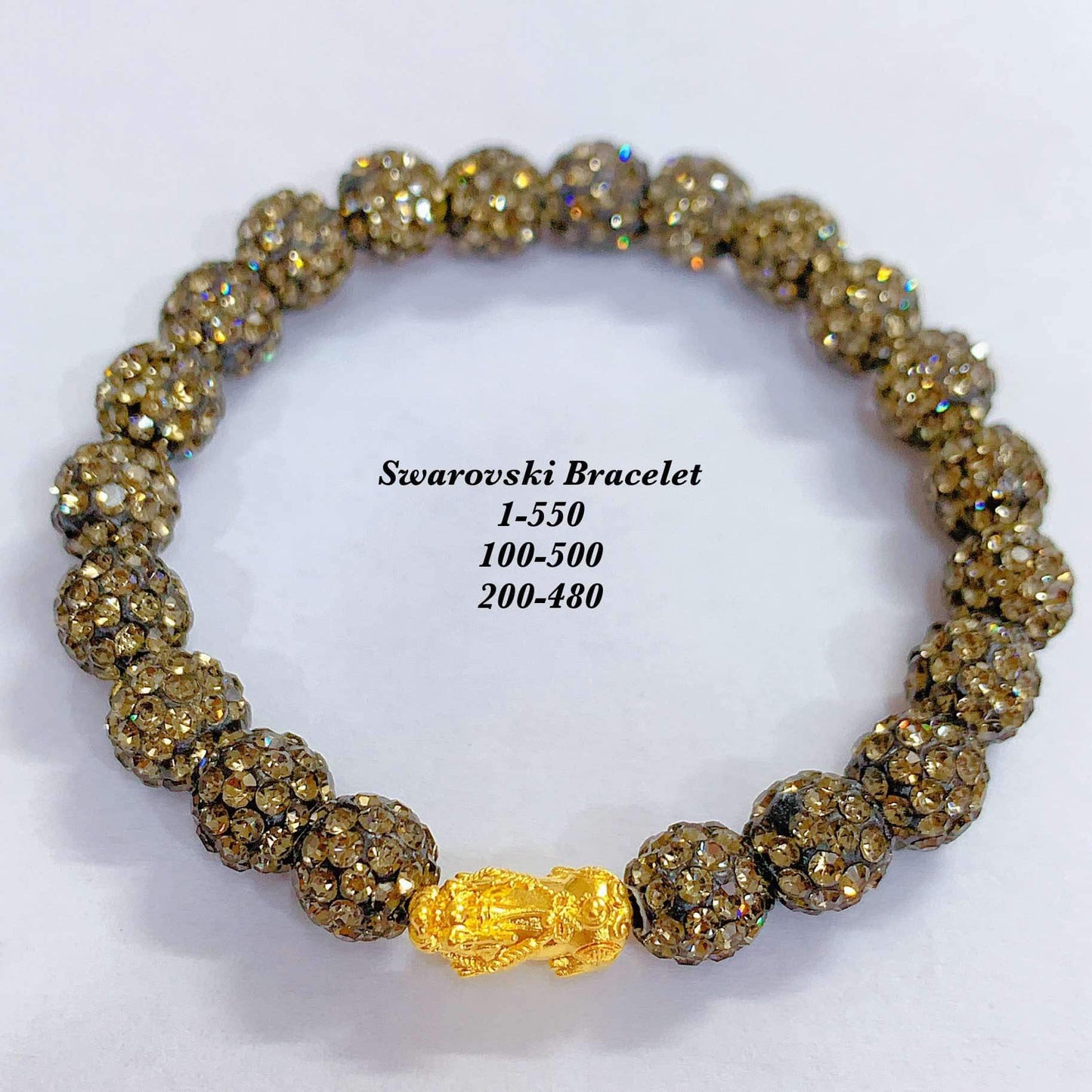 Gold Swarovski Bracelet 18k Saudi Gold