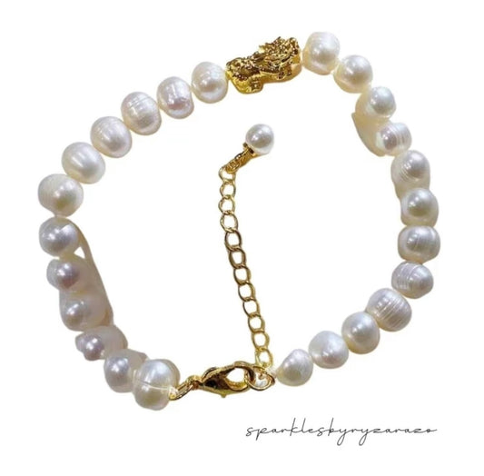 Piyao Pearl Extender Bracelet 18k Saudi Gold