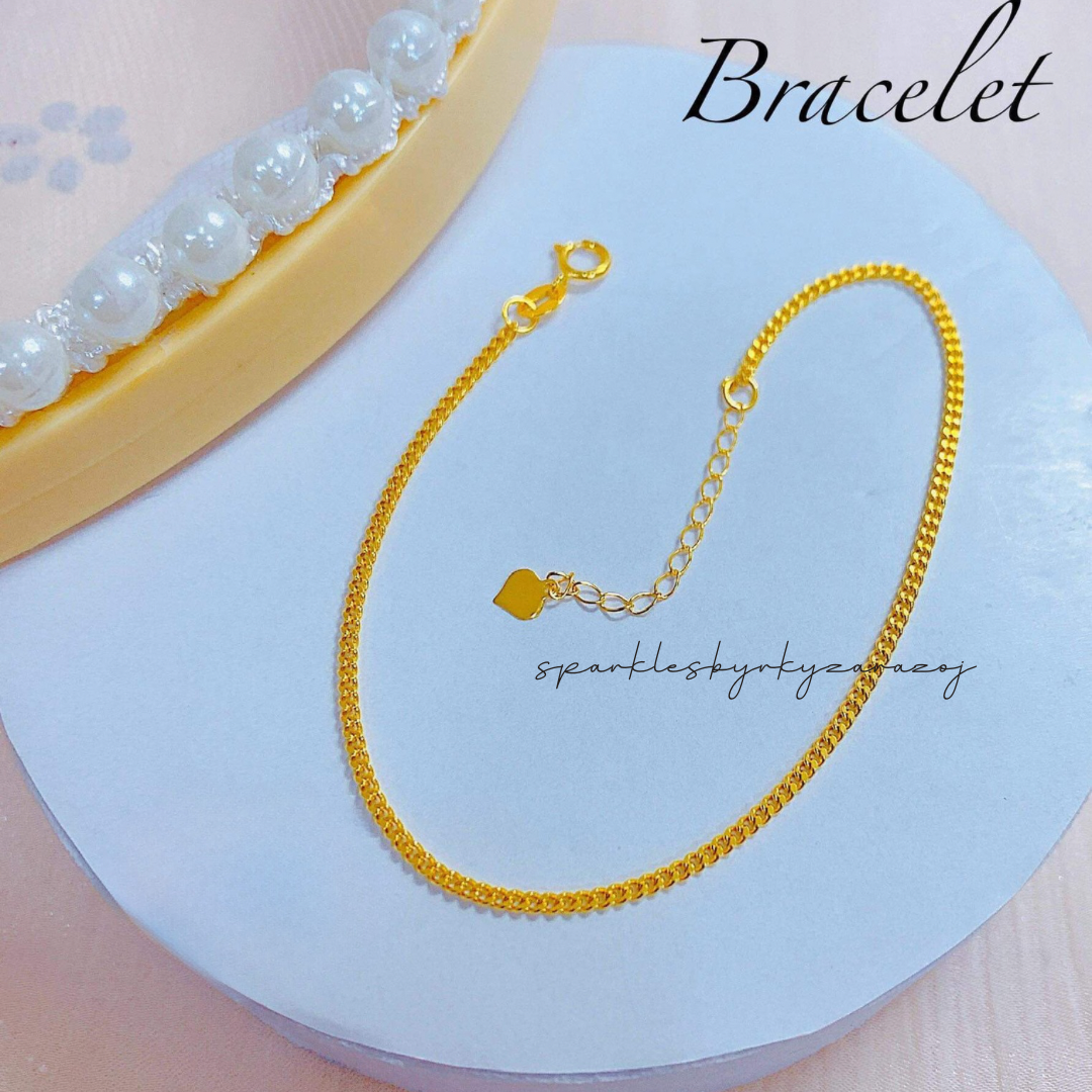 Flat Chain Bracelet 18k Saudi Gold