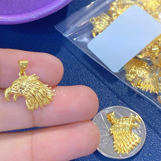 Eagle Head Pendant Ampaw 18k Saudi Gold