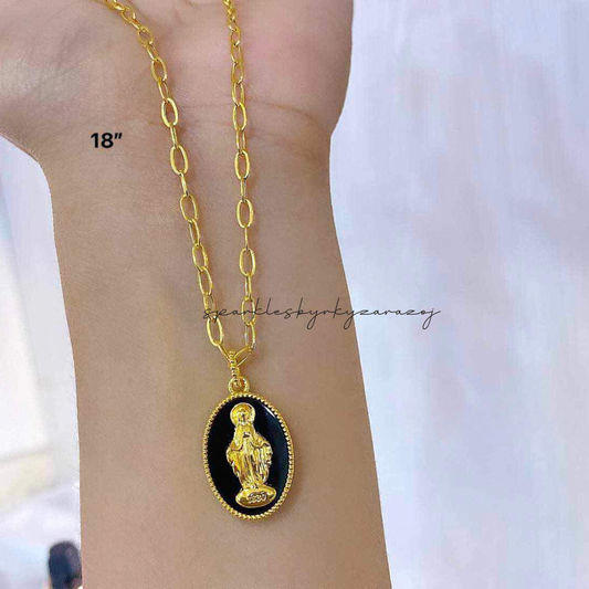 Set Mary Chain & Pendant Necklace 18k Saudi Gold