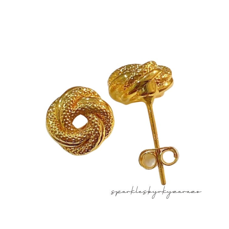 Ampaw Ensaimada style earrings 18k Gold