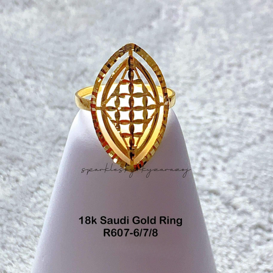 #2 Solid Ring 18k Saudi Gold