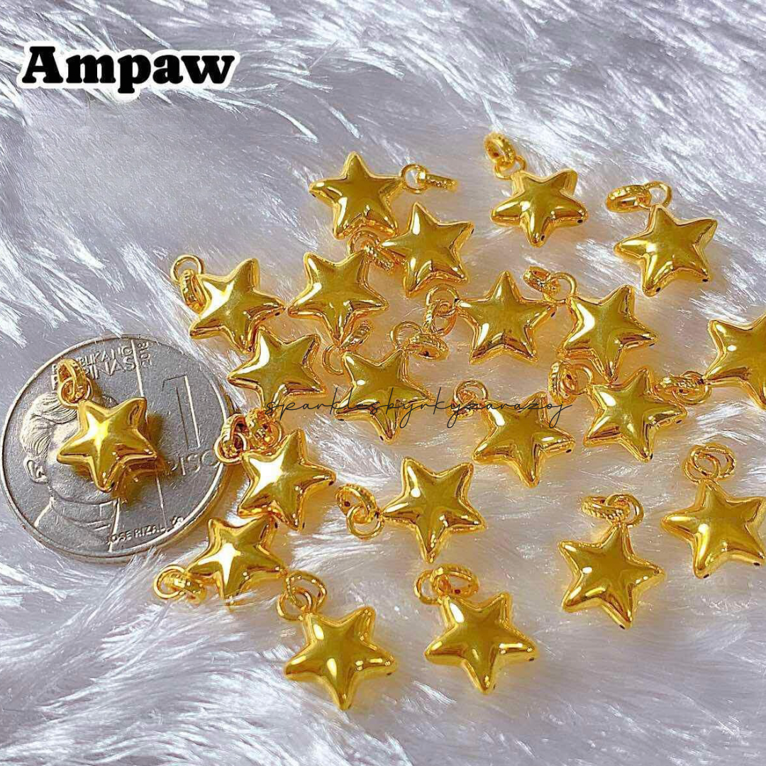 Gold Star Pendant Ampaw 18k Saudi Gold