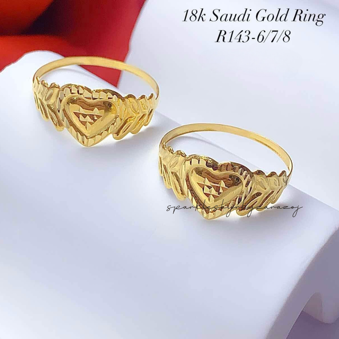 Heart Ring 18k Saudi Gold