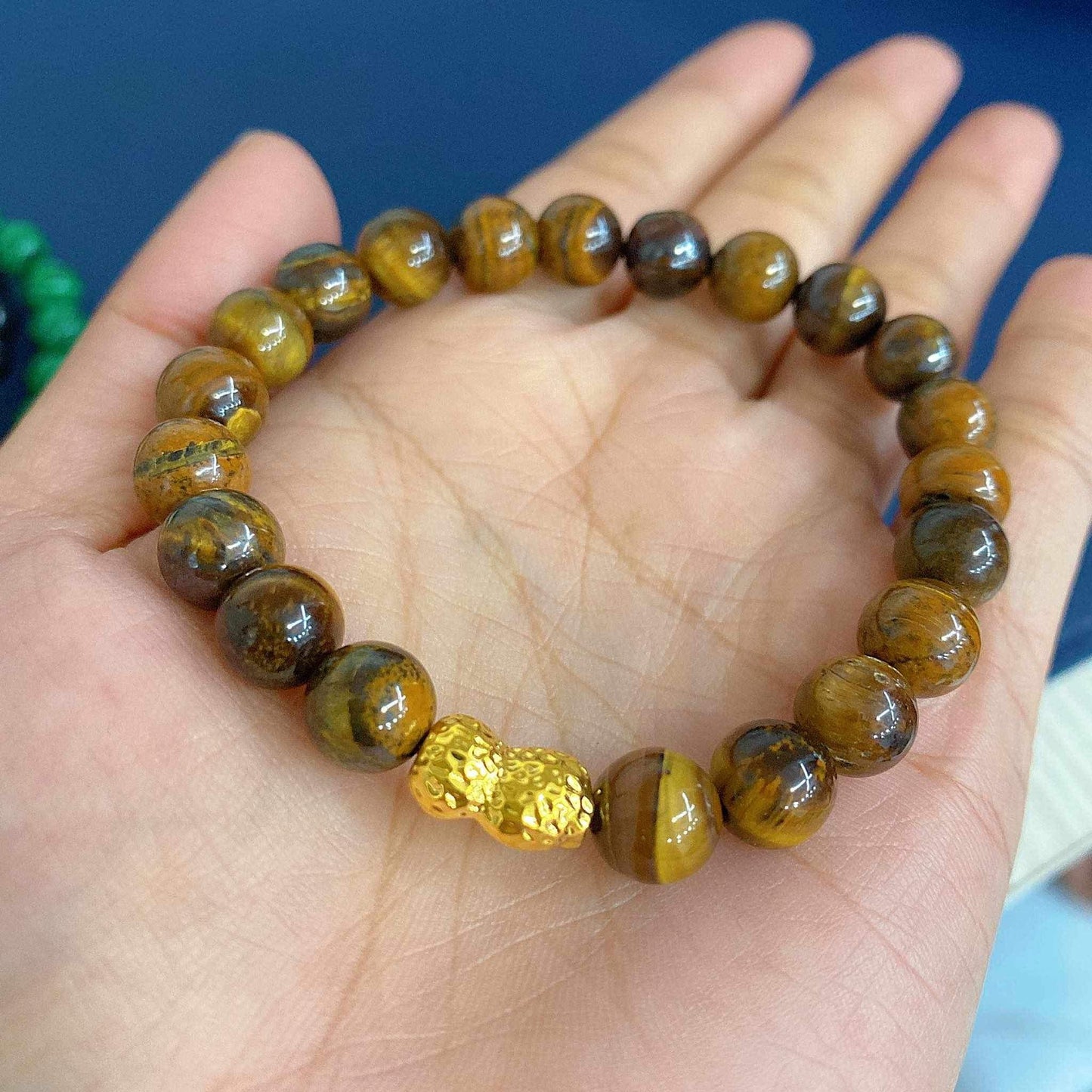 Tiger Eye Piyao Bracelet Ampaw 24k Saudi Gold