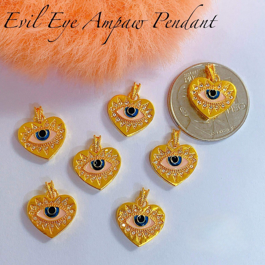# 11 Evil Eye Ampaw Pendant 18k Saudi Gold