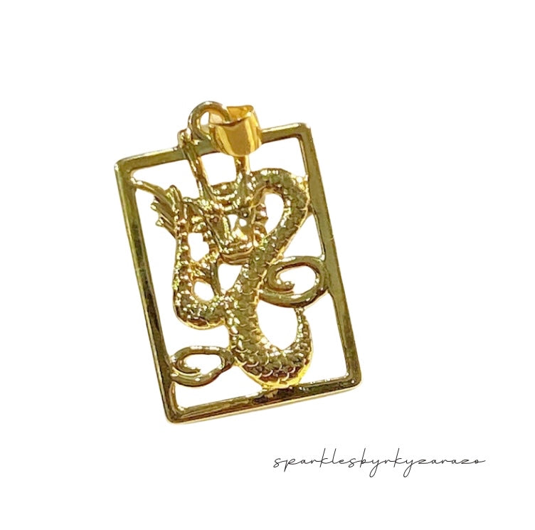 Dragon Style Pendant 18k Gold