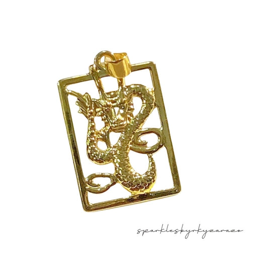 Dragon Style Pendant 18k Gold