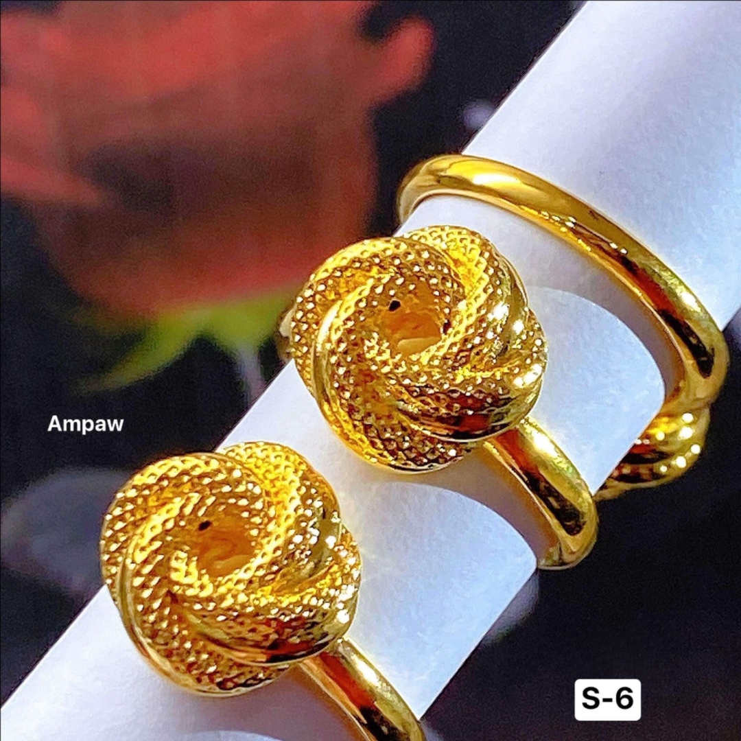 Gold Ensaymada Ring Ampaw 18k Saudi Gold