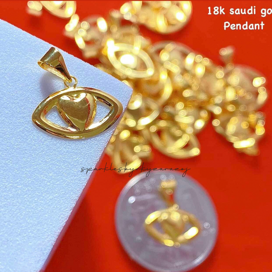 HeartEye Pendant 18k Saudi Gold