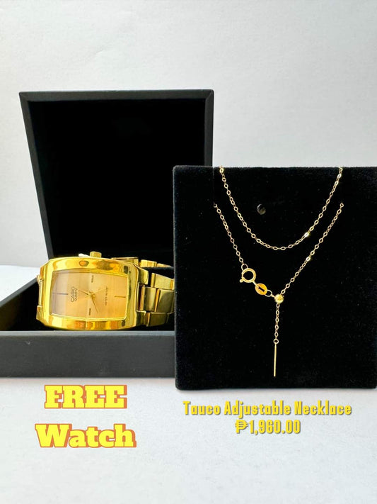 Tauco adjustable Necklace w/ free watch