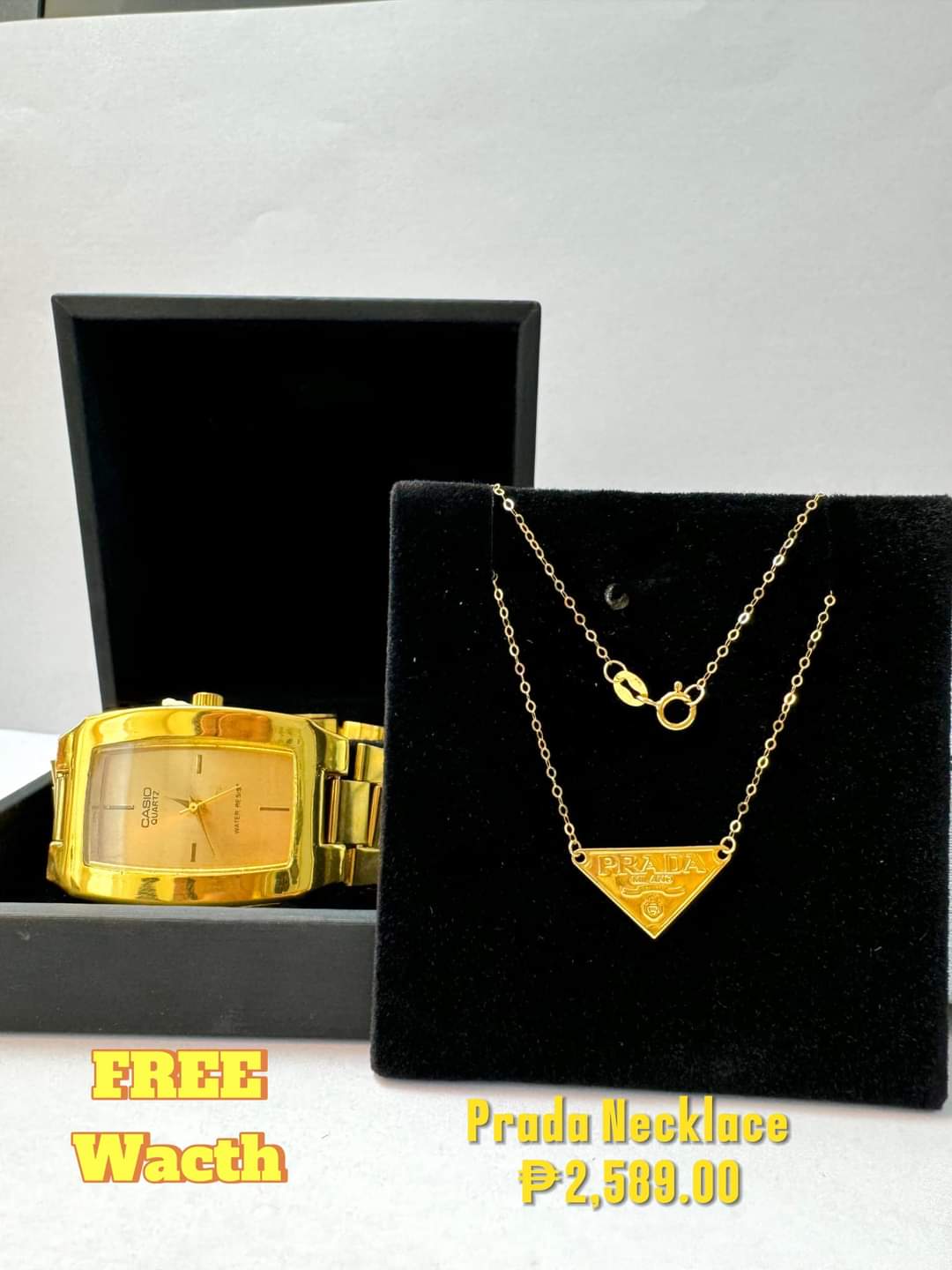 Prada Necklace w/ free watch