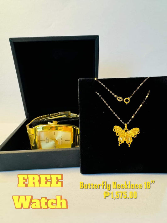 Butterfly Necklace w/ free watch