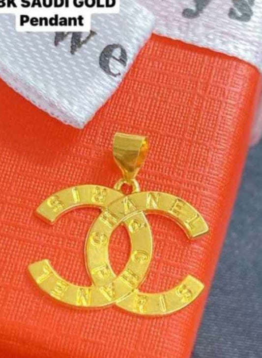 CC w/ engrave Chanel design solid pendant