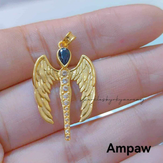 Angel Gold ampaw 18k saudi gold pendant