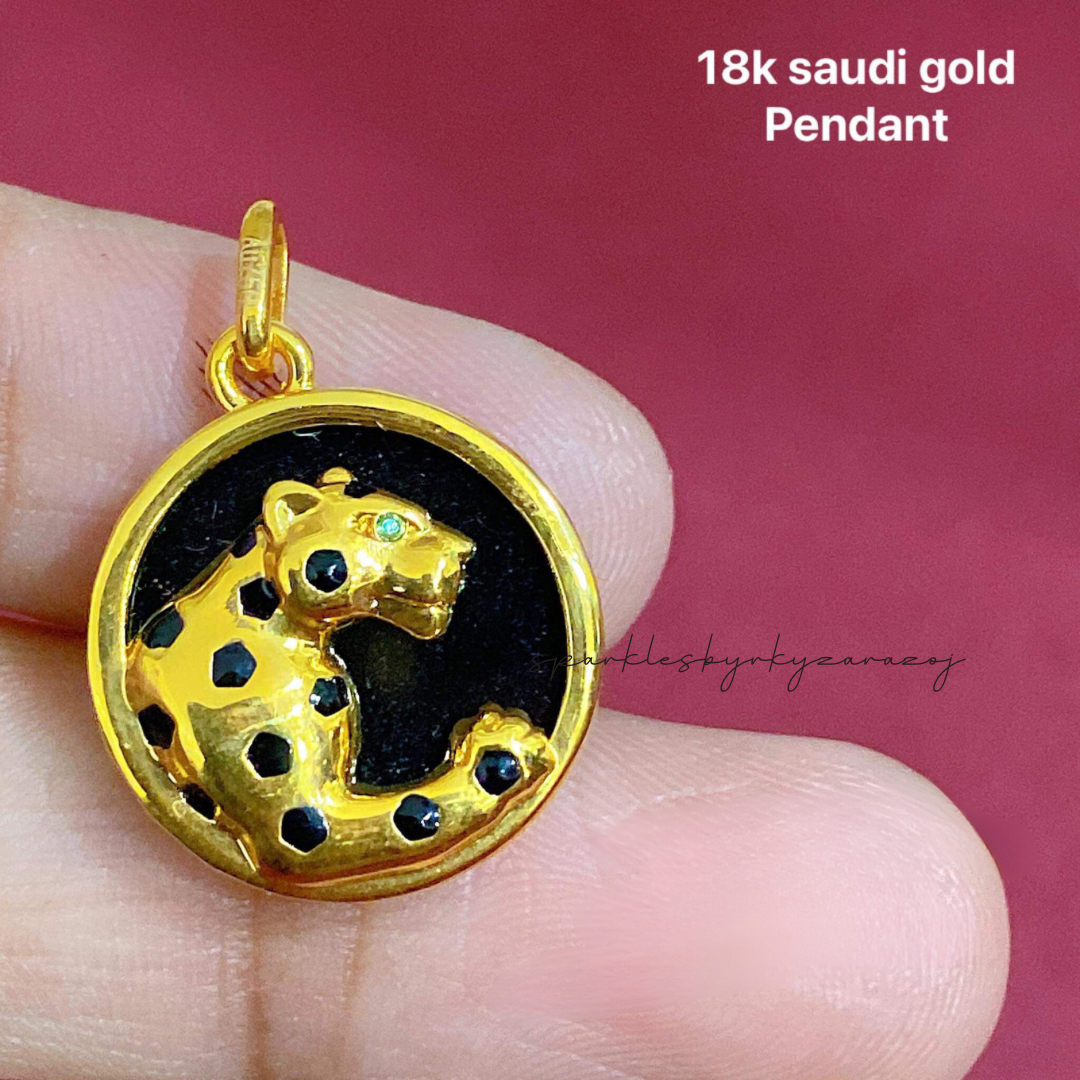 Tiger Gold Ampaw pendant 18k saudi gold