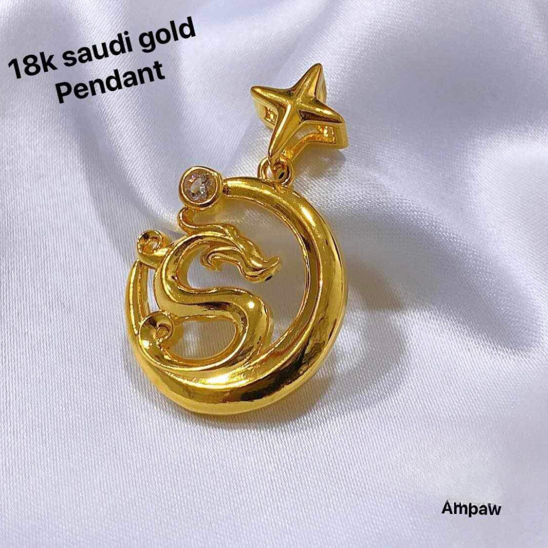 Mystic Dragon pendant ampaw 18k saudi gold