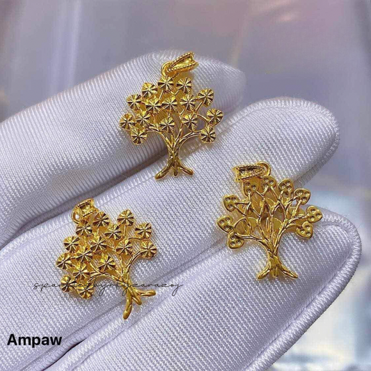 Money tree pendant ampaw 18k saudi gold