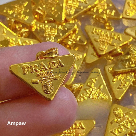 Gold prada pendant ampaw 18k saudi gold