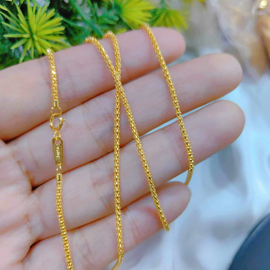 Round Chain Solid 18k Saudi Gold