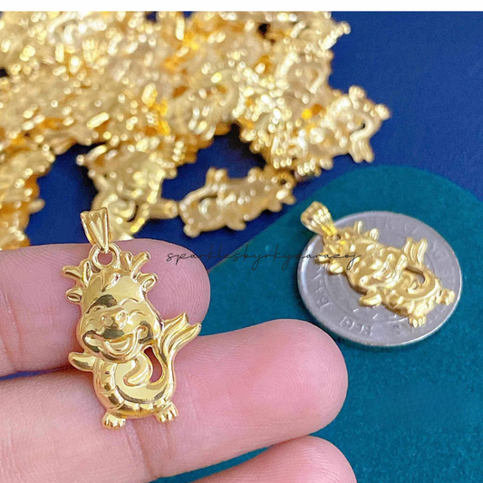 Golden Chipmunk Pendant Solid 18k Saudi Gold