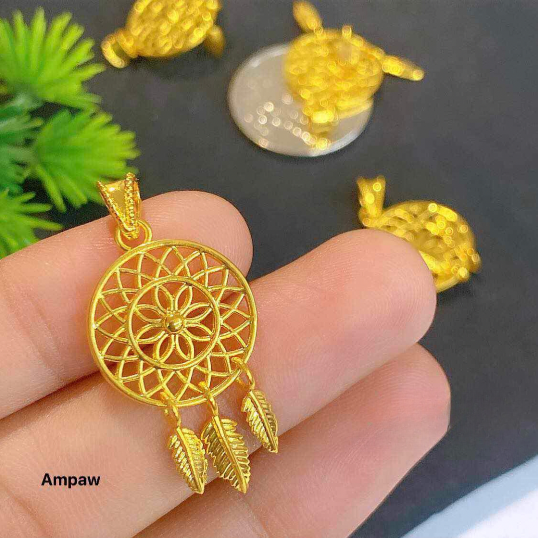 Money Catcher Pendant Ampaw 18k Saudi Gold