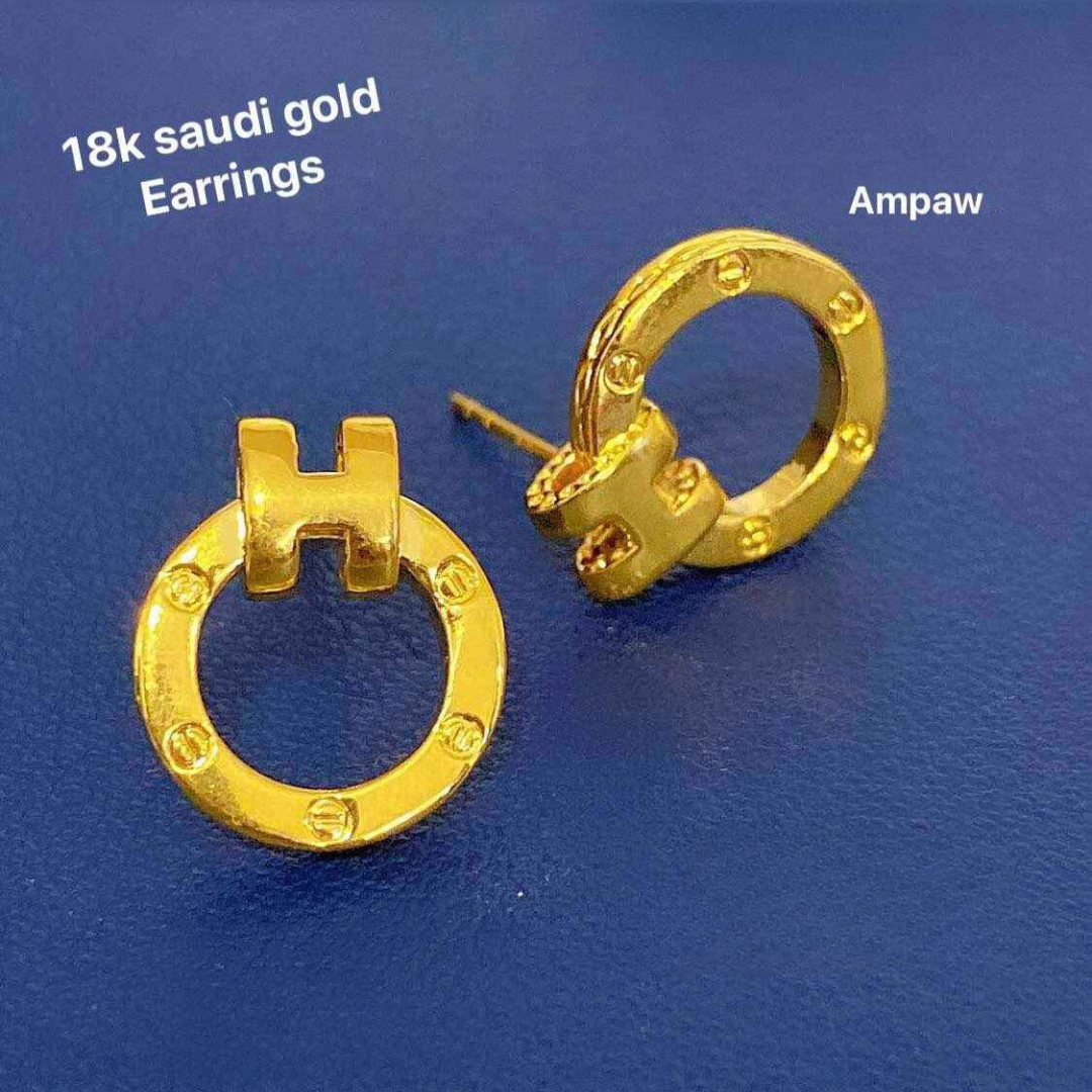 Cartier Earrings Ampaw 18k Saudi Gold